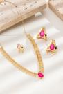 Conjunto Artesanal Semijoias ouro 18k trangulo dos deuses