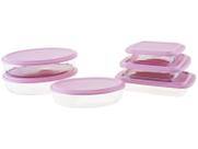 Conjunto Assadeira Marinex 1576 com Tampa Rosa 6 Peças