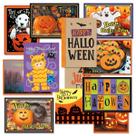 Conjunto atual de cartões comemorativos de Halloween, 12 grandes, 12 designs exclusivos