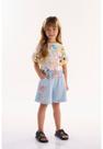 Conjunto Aumigo Infantil para Menina com Blusa e Bermuda Três e Já