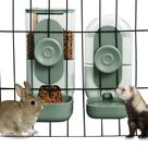 Conjunto Automático de Alimentador e Bebedouro Suspenso para Pets lemtrflo Conjunto Automático de Alimentador e Bebedouro Suspenso para Pets lemtrflo