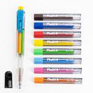 Conjunto automático de caixas de lápis Pentel 8 cores com recargas e apontador
