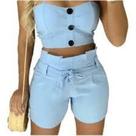 conjunto azul feminino tamanho unico