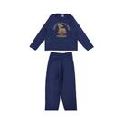 Conjunto Azul Marinho Plush Menino Infantil Frio Inverno Infanto Juvenil