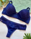 Conjunto azul TAM g lingerie