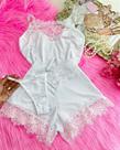 Conjunto Baby Doll Luxo Encanto com Calcinha Branca Lisa - Tamanhos P a GG