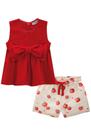 Conjunto Baby Vermelho Blusa Bata e Short-INFANTI Conjunto Baby Vermelho Blusa Bata e Short-INFANTI