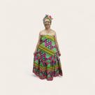 Conjunto Baiana Completo em Ankara -Saia,Ojá e Pano de Costa