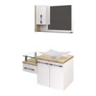 Conjunto Balcão C-cuba F44 E Espelheira Legno 830 Branco Chess C-branco Chess Branco Chess C-carvalho