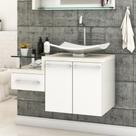 Conjunto Balcão C-cuba F44 Legno 830 Branco Chess C-preto ônix Branco Chess C-snow