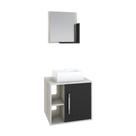 Conjunto Balcão C/Cuba Q32 e Espelheira Soft 500