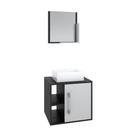Conjunto Balcão C-cuba Q32 E Espelheira Soft 500 Preto ônix Preto ônix C-branco Chess
