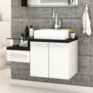 Conjunto Balcão C-cuba Q39 Legno 830 Branco Chess C-nogal Branco Chess C-preto ônix