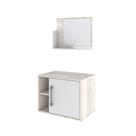 Conjunto Balcão E Espelheira Soft 600 Perffect Acetinado Snow C-branco Chess