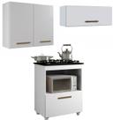 Conjunto Balcão para Cooktop 1 Porta Basculante e 2 Armários Aéreo Conjunto Balcão para Cooktop 1 Porta Basculante e 2 Armários Aéreo