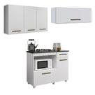 Conjunto Balcão para Cooktop 5 Bocas 2 Portas 1 Gaveta e 2 Armários Aéreo Conjunto Balcão para Cooktop 5 Bocas 2 Portas 1 Gaveta e 2 Armários Aéreo