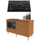 Conjunto Balcão Turim 1,40m com Cooktop Essencial 5 Bocas 2 Portas 2 Gavetas Conjunto Balcão Turim 1,40m com Cooktop Essencial 5 Bocas 2 Portas 2 Gavetas