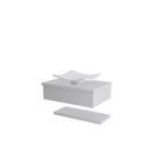 Conjunto Bancada C-cuba F44 E Prateleira Metrópole 605 Perffect Acetinado Branco Chess