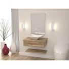Conjunto Bancada C-cuba L38 E Prateleira Metrópole 605 Branco Chess Carvalho
