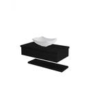 Conjunto Bancada C-cuba L42 E Prateleira Metrópole 805 Nogal Preto ônix