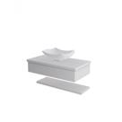 Conjunto Bancada C-cuba L42 E Prateleira Metrópole 805 Perffect Acetinado Branco Chess