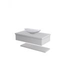 Conjunto Bancada C-cuba L45 E Prateleira Metrópole 805 Perffect Acetinado Branco Chess