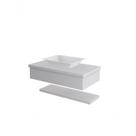 Conjunto Bancada C-cuba Messina E Prateleira Metrópole 805 Perffect Acetinado Branco Chess