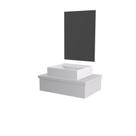 Conjunto Bancada C-cuba Q39 E Espelheira Metrópole 601 Perffect Acetinado Branco Chess Conjunto Bancada C-cuba Q39 E Espelheira Metrópole 601 Perffect Acetinado Branco Chess