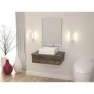 Conjunto Bancada E Espelheira Ktme602 Carvalho Carvalho Dark