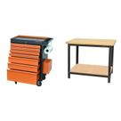 Conjunto Bancada para Ferramentas 110cm Carro de Ferramentas Profissional 7 Gavetas Presto