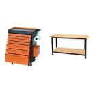 Conjunto Bancada para Ferramentas 150cmcarro de Ferramentas Profissional 7 Gavetas Presto