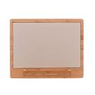 Conjunto Bandeja de Bambu e Cerâmica com 4 pçs para Queijo de Aço Inox com Cabo de Bambu 33x26,5cm 7147 - Lyor