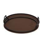Conjunto Bandejas de Recouro Marrom com Estrutura em Metal Goods BR