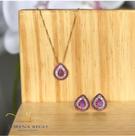conjunto banhado a ouro cravejado com zircônia