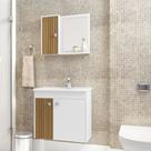 Conjunto Banheiro 3 Portas MDF Munique Bechara Conjunto Banheiro 3 Portas MDF Munique Bechara