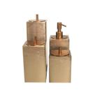Conjunto Banheiro 4 Pçs Resina Champagne - Gold Matte