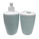 Conjunto Banheiro Lavabo 2pçs Plástico Porta Escova/sabonete