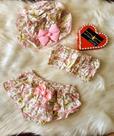 Conjunto banho de sol Bunda Rica, top e Chapéu Paris