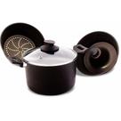 Conjunto Banho Maria Pudim Antiaderente Tampa Vidro Marcolar 3pçs