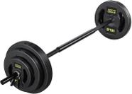 Conjunto Barbell AboveGenius de 20,4 kg com barra de 130 cm e pesos ajustáveis Conjunto Barbell AboveGenius de 20,4 kg com barra de 130 cm e pesos ajustáveis