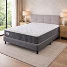 Conjunto Base Box Casal Sommier com Colchão Ecoflex MM Touch 138x188x76