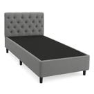 Conjunto Base Box Solteiro com Painel Cinza Conjunto Base Box Solteiro com Painel Cinza