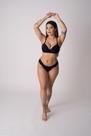 Conjunto Básico Preto em Microfibra Deluxe Lingerie