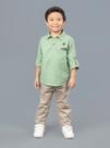 Conjunto Bata Calça Sarja Verde Ok & Friends