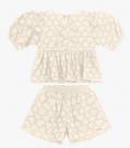 Conjunto Bata com Short em viscose KhyarTrick Nick Off White