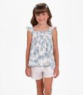 Conjunto Bata com Shorts Menina Trick Nick Azul Conjunto Bata com Shorts Menina Trick Nick Azul