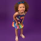 Conjunto Bata e Saia Viscose "Pássaros" e "Arco-Íris"