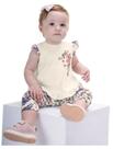 Conjunto Bata Manga Curta Com Legging Trick Nick Bege 1 Conjunto Bata Manga Curta Com Legging Trick Nick Bege 1