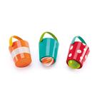 Conjunto Bath Toy Hape Happy Buckets com roda d'água para crianças maiores de 1 ano