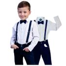 Conjunto Batizado Manga Longa Calça Bebe Infantil Branco